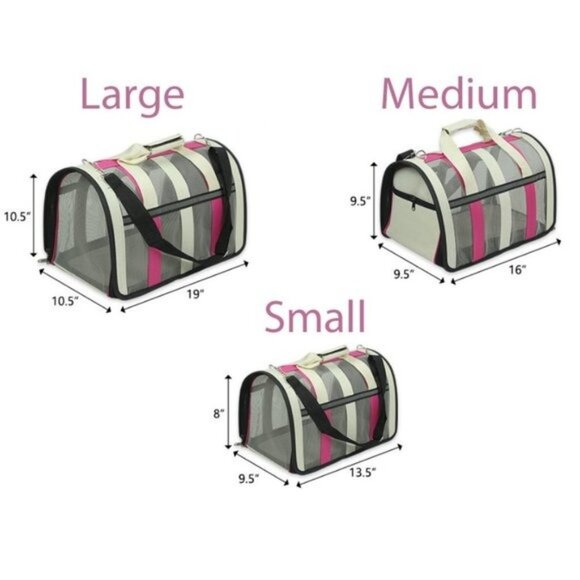 Pet Carrier, Lime Stripe - Picture 2 of 5